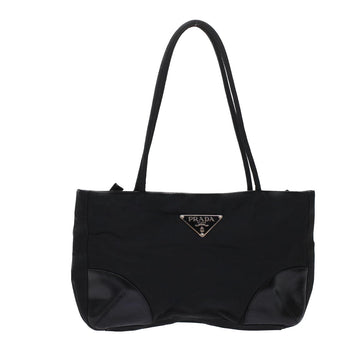 PRADA Hand Bag Nylon Black Auth 49026