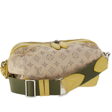 LOUIS VUITTON Monogram Denim Pochette Round Shoulder Bag Jaune M40707 Auth 49176