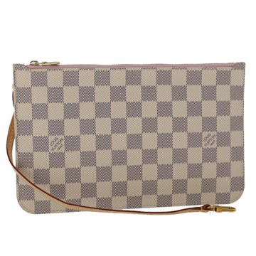 LOUIS VUITTON Damier Azur Neverfull MM Pouch LV Auth 49214