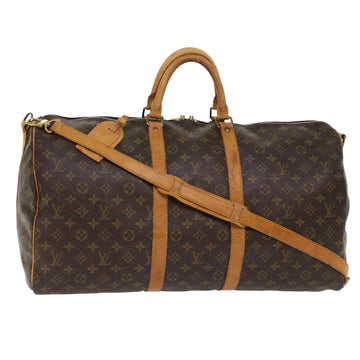 LOUIS VUITTON Monogram Keepall Bandouliere 55 Boston Bag M41414 LV Auth 49397