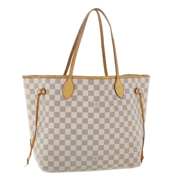 LOUIS VUITTON Damier Azur Neverfull MM Tote Bag N41605 LV Auth 49547