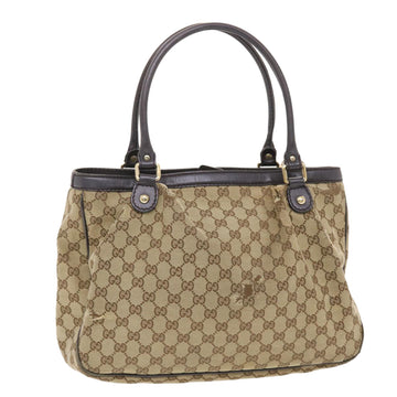 GUCCI GG Canvas Hand Bag Beige 296835 Auth 49597