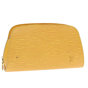 LOUIS VUITTON Epi Dauphine PM Pouch Yellow M48449 LV Auth 49650