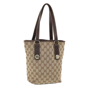 GUCCI GG Canvas Tote Bag Beige 153361 Auth 49790