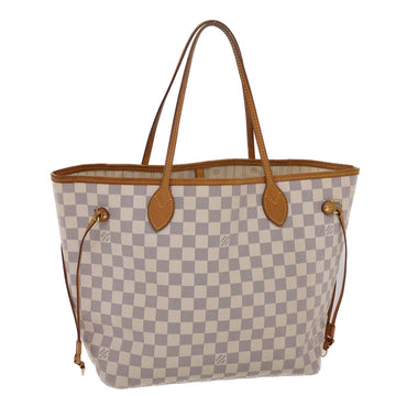 LOUIS VUITTON Damier Azur Neverfull MM Tote Bag N41605 LV Auth 49961