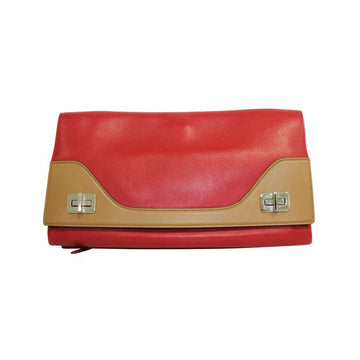 PRADA Vitello Red Shoulder Bag