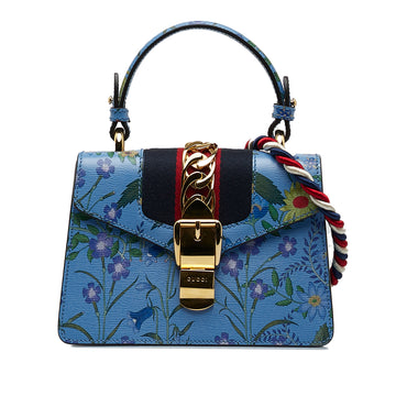 GUCCI Mini Floral Sylvie Satchel