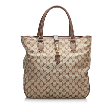 Gucci GG Canvas Jackie Piston Lock Tote Tote Bag