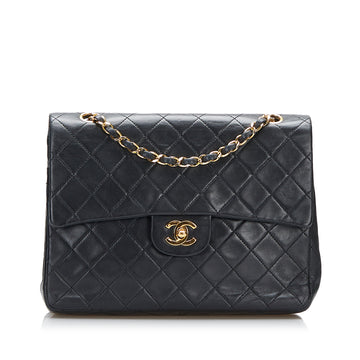 CHANEL Medium Tall Classic Lambskin Double Flap Shoulder Bag