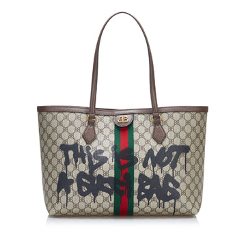 Balenciaga x Gucci The Hacker Project Medium Graffiti BB Supreme Tote Tote Bag