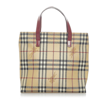 Burberry Haymarket Check Canvas Handbag