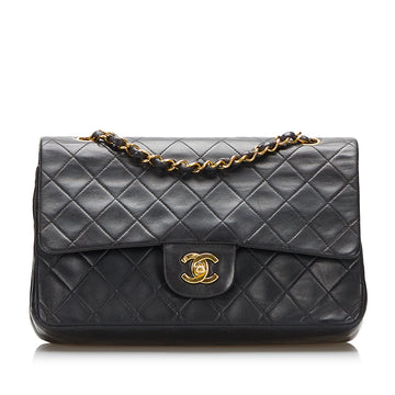 Chanel Medium Classic Lambskin Double Flap Shoulder Bag