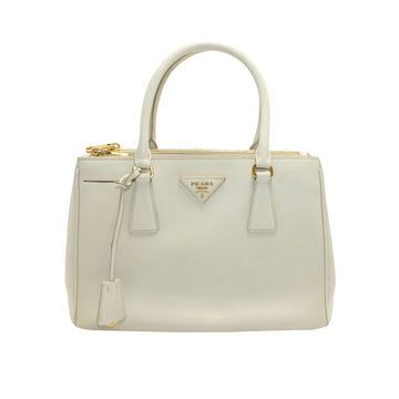 PRADA Ivory Saffiano Galleria Tote Bag