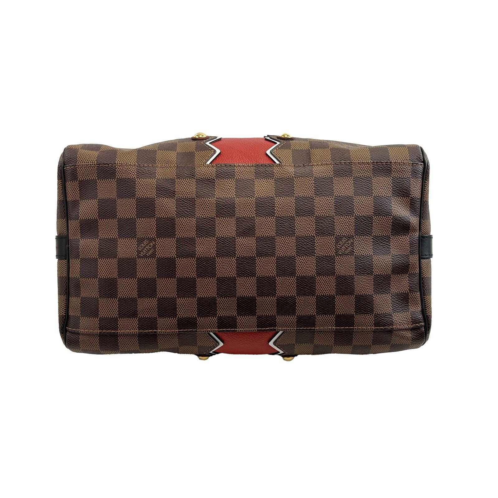 Louis Vuitton Speedy Bandouliere Damier Ebene Karakoram 30 Rubis