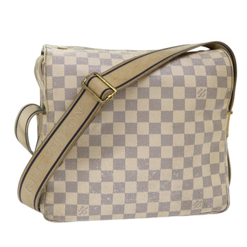 LOUIS VUITTON Damier Azur Naviglio Shoulder Bag N51189 LV Auth 50038