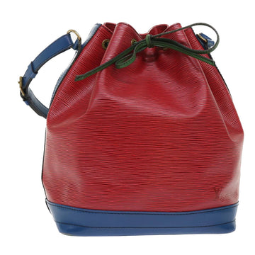 LOUIS VUITTON Epi Tricolor Noe Shoulder Bag Green Blue Red M44084 LV Auth 50081