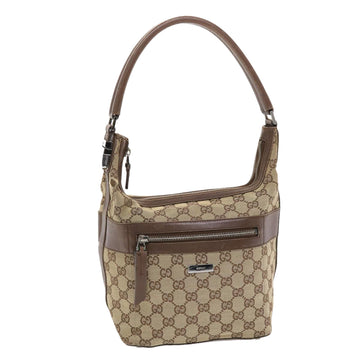 GUCCI GG Canvas Shoulder Bag Beige 0014299 Auth 50159