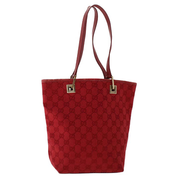 GUCCI GG Canvas Hand Bag Red 0021099 Auth 50163