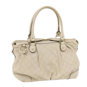 GUCCI GG Canvas Sukey Hand Bag Cream 247902 Auth 50168