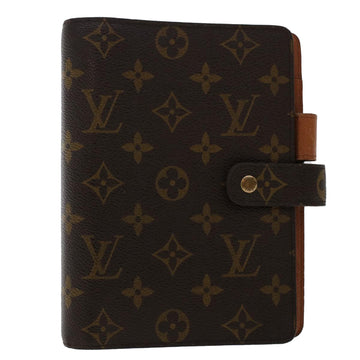 LOUIS VUITTON Monogram Agenda MM Day Planner Cover R20105 LV Auth 50239