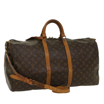 LOUIS VUITTON Monogram Keepall Bandouliere 55 Boston Bag M41414 LV Auth 50352