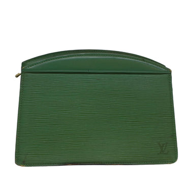 LOUIS VUITTON Epi Trousse Crete Pouch Green M48404 LV Auth 50361