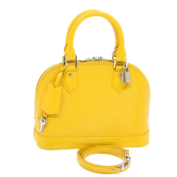 LOUIS VUITTON Epi Alma BB Hand Bag 2way Yellow M59358 LV Auth 50369