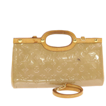 LOUIS VUITTON Monogram Vernis Roxbury Drive Hand Bag Noisette M91372 Auth 50374