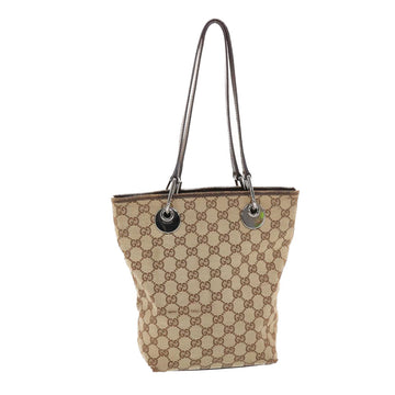 GUCCI GG Canvas Hand Bag Beige Brown Auth 50409