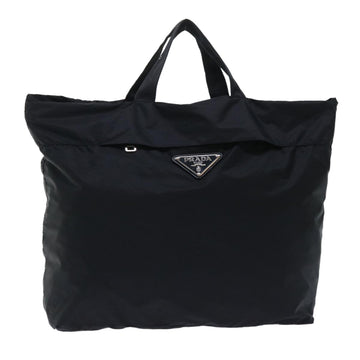 PRADA Hand Bag Nylon Black Auth 50502