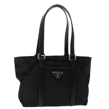 PRADA Tote Bag Nylon Black Auth 50524