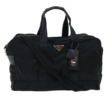 PRADA Boston Bag Nylon 2way Black Auth 50760