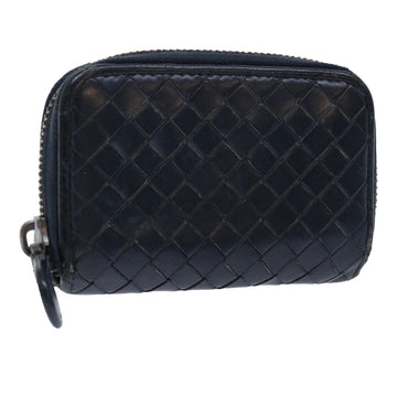 BOTTEGA VENETA INTRECCIATO Coin Purse Leather Black Auth 50854