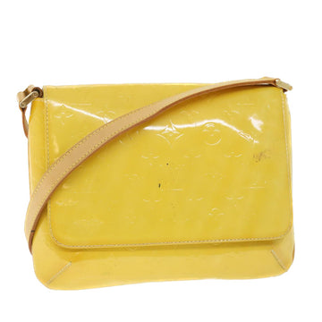 LOUIS VUITTON Monogram Vernis Thompson Street Bag Lime Yellow M91071 Auth 50950