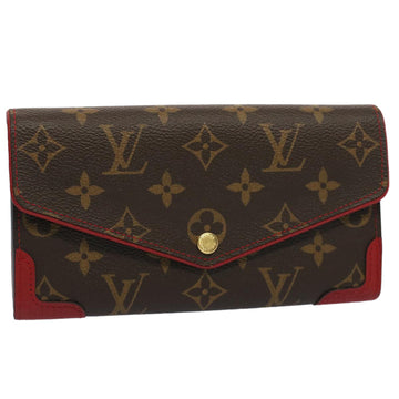 LOUIS VUITTON Monogram Retiro Portefeuille Sarah Long Wallet M61184 Auth 51231