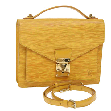 LOUIS VUITTON Epi Monceau 28 Hand Bag 2way Yellow M52129 LV Auth 51293