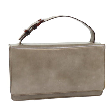 PRADA Hand Bag Patent leather Beige Auth 51310