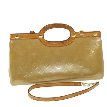 LOUIS VUITTON Monogram Vernis Roxbury Drive Hand Bag Noisette M91372 Auth 51332