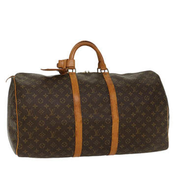 LOUIS VUITTON Monogram Keepall 55 Boston Bag M41424 LV Auth 51378