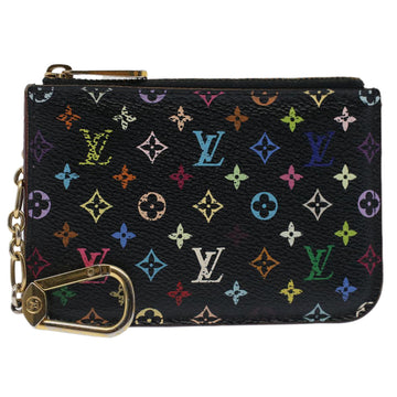 LOUIS VUITTON Multicolor Pochette Cles NM Coin Purse Black M60279 LV Auth 51416