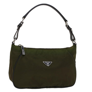 PRADA Shoulder Bag Nylon Khaki Auth 51449