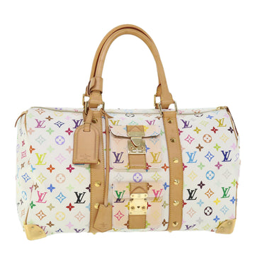 LOUIS VUITTON Monogram Multicolor Keepall 45 Bag White M92641 LV Auth 51573A