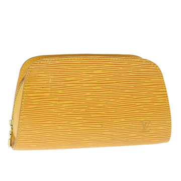 LOUIS VUITTON Epi Dauphine PM Pouch Yellow M48449 LV Auth 51727