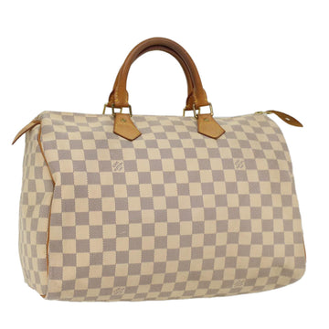 LOUIS VUITTON Damier Azur Speedy 35 Hand Bag N41535 LV Auth 51800