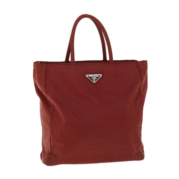 PRADA Tote Bag Nylon Red Auth 51838