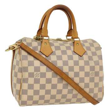 LOUIS VUITTON Damier Azur Speedy Bandouliere 25 Hand Bag N41374 LV Auth 51955