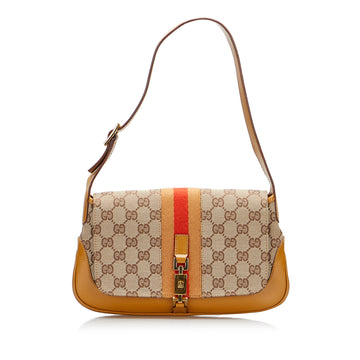 Gucci GG Canvas Web Jackie Shoulder Bag