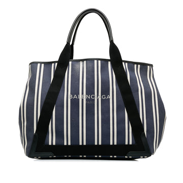 BALENCIAGA Navy Cabas TGM Tote Bag