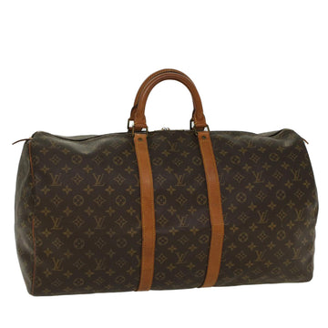 LOUIS VUITTON Monogram Keepall 55 Boston Bag M41424 LV Auth 52142