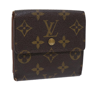 LOUIS VUITTON Monogram Portefeuille Elise Wallet M61654 LV Auth 52156